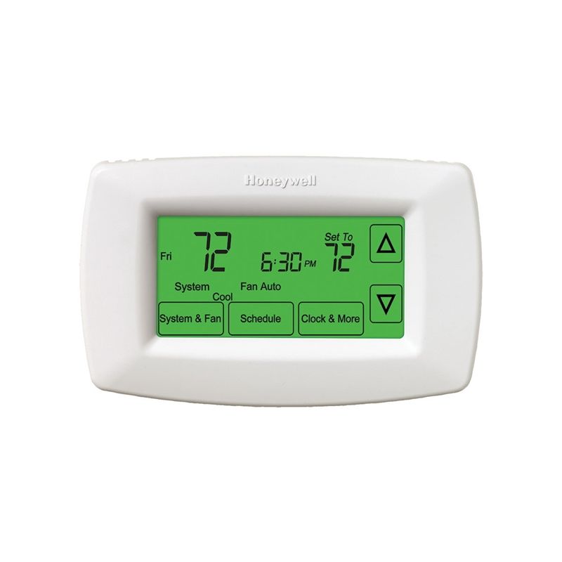 Honeywell RTH7600D1030/E1 Programmable Thermostat, Backlit Touch Screen Display, White White