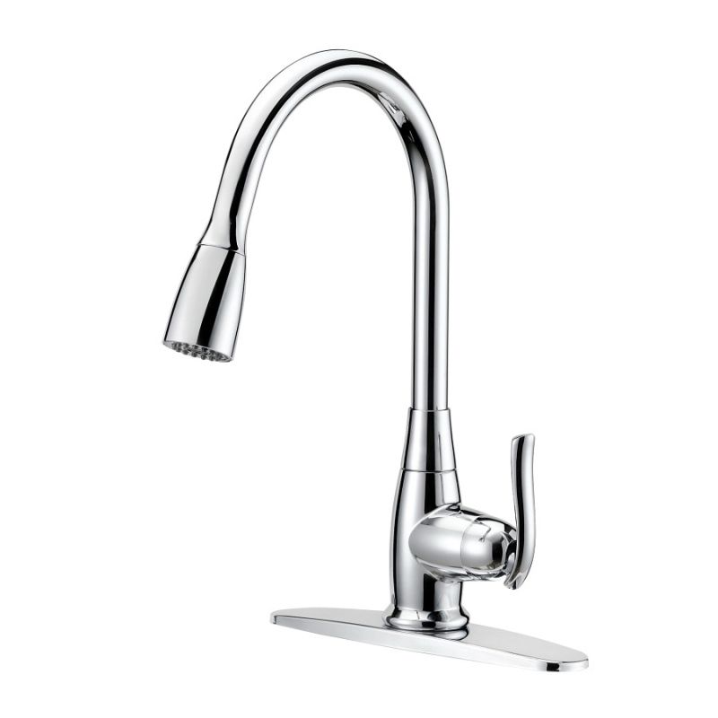 Boston Harbor FP4A0000CP Faucet Pull-Down Kitchen Faucet, 1.8 gpm, 1 -Faucet Handle, 1 or 3 Hole -Faucet Hole Chrome