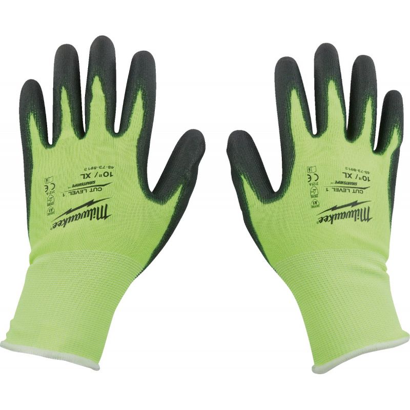 Milwaukee Cut Level 1 Coated Gloves L, Yellow