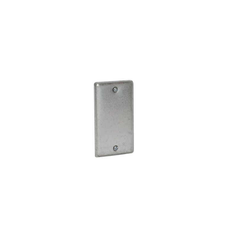 Raco 860 Handy Box Cover, 0.49 in L, 2.313 in W, 1-Gang, Steel, Gray, Galvanized Gray