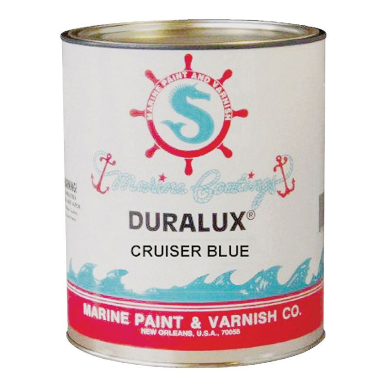Duralux M737-4 Marine Enamel, High-Gloss, Cruiser Blue, 1 qt Can Cruiser Blue