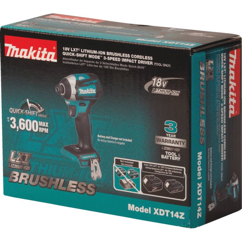 Makita 18V 3-Speed Brushless Cordless Impact Driver 1/4 In.
