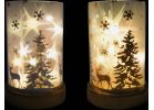 Alpine Silver or Gold LED Lantern Holiday Decoration