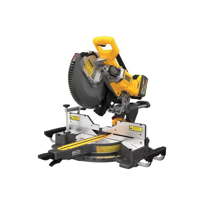 DEWALT DCS781X1 Sliding Miter Saw, Battery Included, 60 V, 9 Ah, 12 in Dia Blade, 12-3/16 in Cutting Capacity