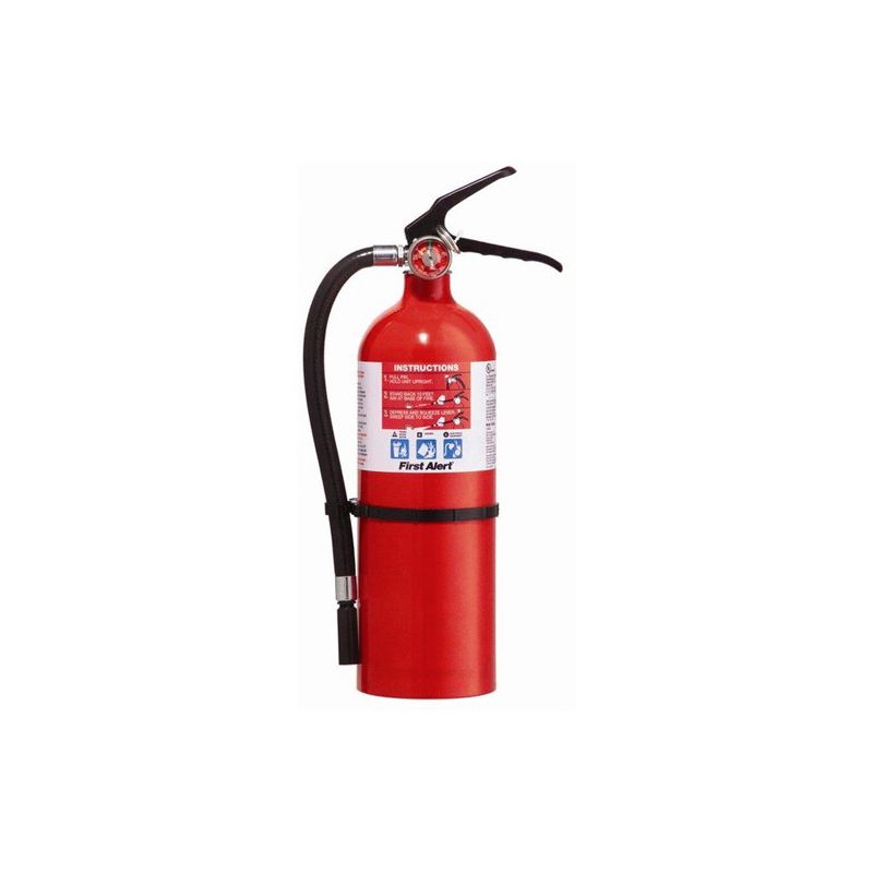 First Alert FE3A40A Fire Extinguisher, 5 lb, 3-A:10-B:C Class, Wall 5 Lb, Red
