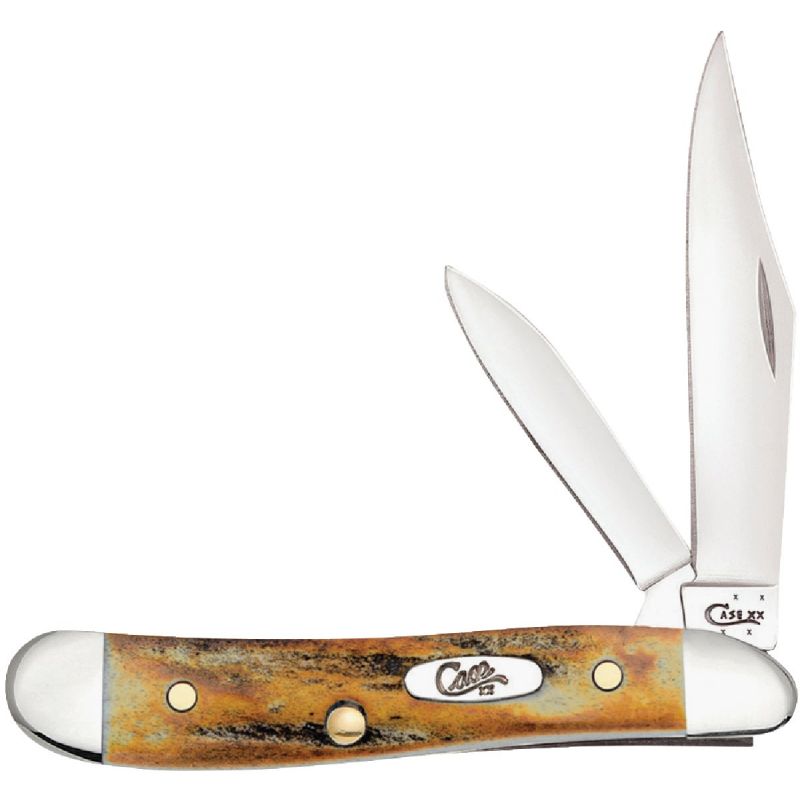 Case Stag Peanut Folding Knife Brown, 2-1/10 In.