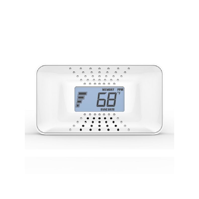 First Alert 1039753 Carbon Monoxide Alarm with Temperature Digital Display, Digital Display, 85 dB, Alarm: Audible Beep White