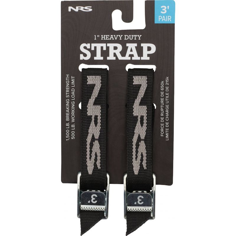 NRS Black Heavy Duty Tie-Down Strap Stealth Black