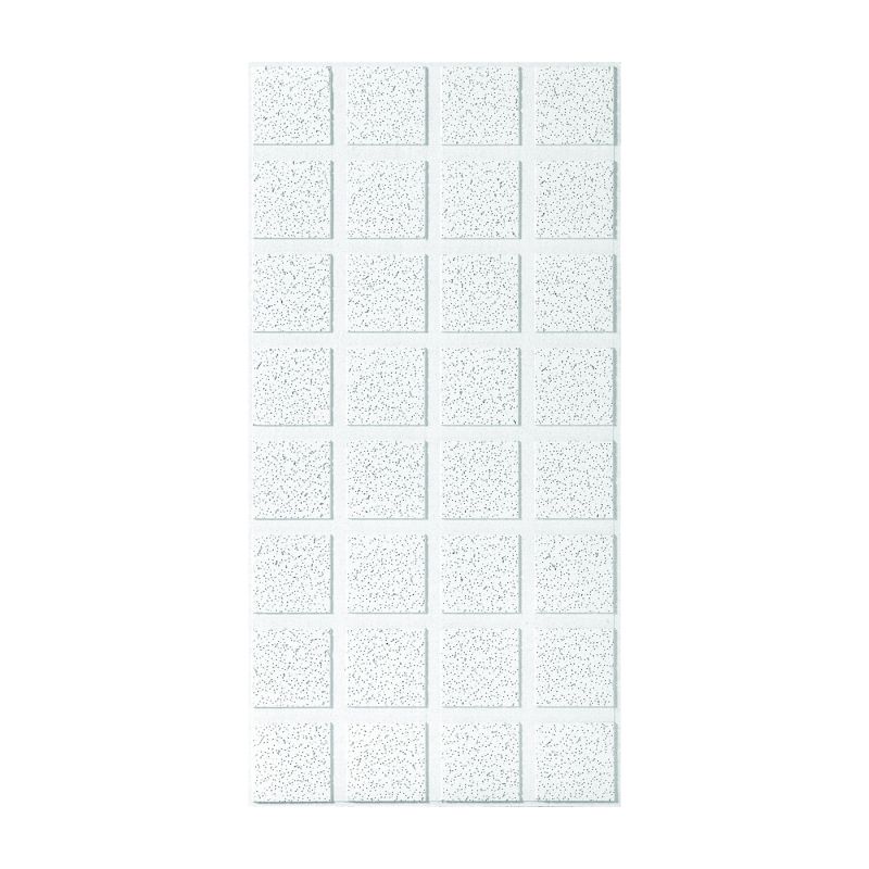 USG R2862 Ceiling Panel, 4 ft L, 2 ft W, 3/4 in Thick, Mineral Fiber, White/Beige/Gray White/Beige/Gray