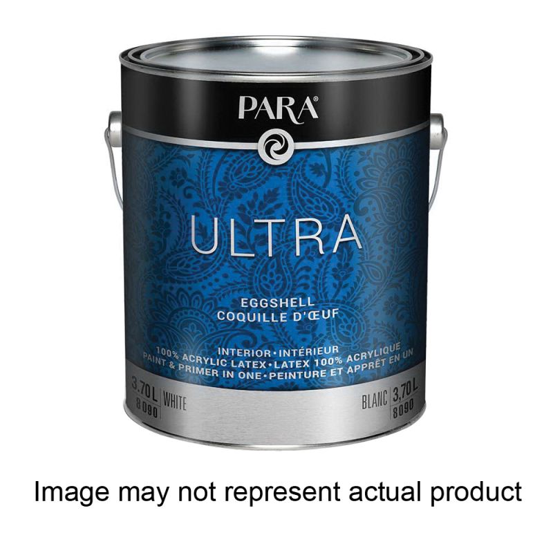 Para Ultra Series 8091-16 Interior Paint, Solvent, Water, Eggshell, Medium, 1 gal, 420 to 480 sq-ft Coverage Area Medium
