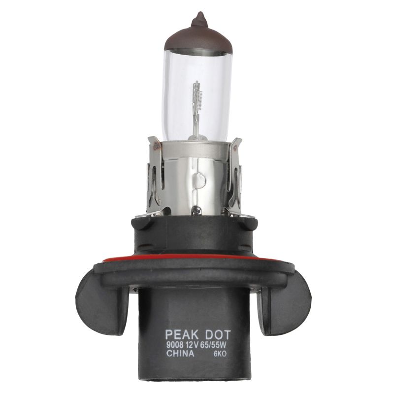 Peak 9008-BPP Automotive Headlamp, 12.8 V, 55, 65 W, Halogen Lamp, Gray