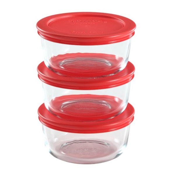 Buy Pyrex 1069619 Food Container, Glass, 4-3/4 in Dia, 2-1/4 in H