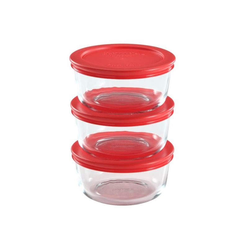 Corelle 1085657 6-Piece Food Container Set, Glass/Plastic