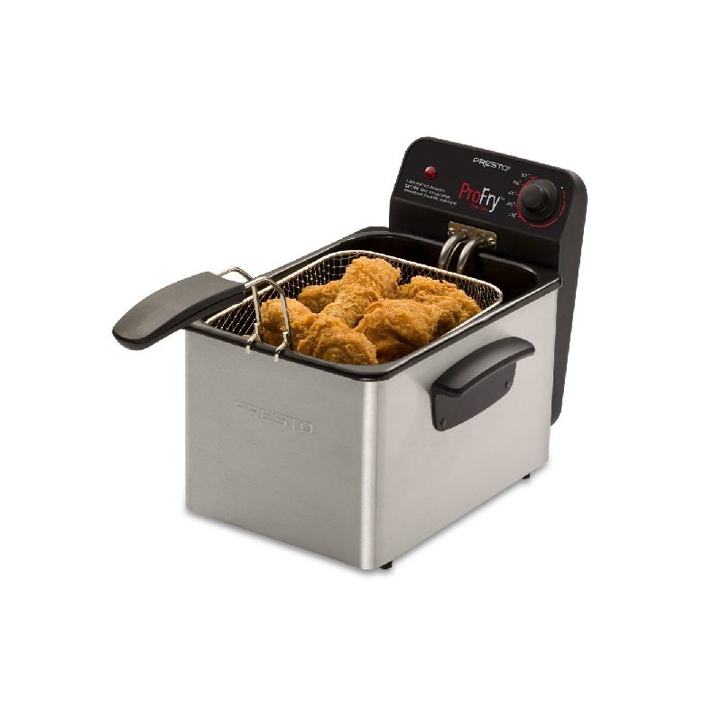Presto ProFry Series 05461 Electric Deep Fryer, 8 Cup Food, 2.8 L Oil Capacity, 1800 W, Adjustable Thermostat Control 8 Cup Food, 2.8 L Oil