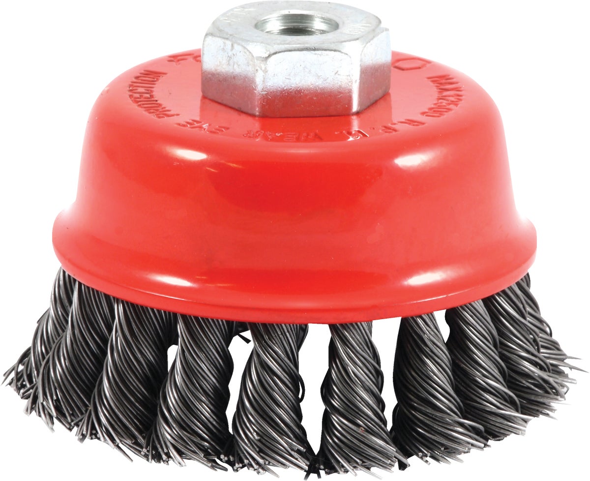 Century Drill & Tool® 76031 - 3 Coarse Steel Crimped Angle Grinder Cup  Brush 