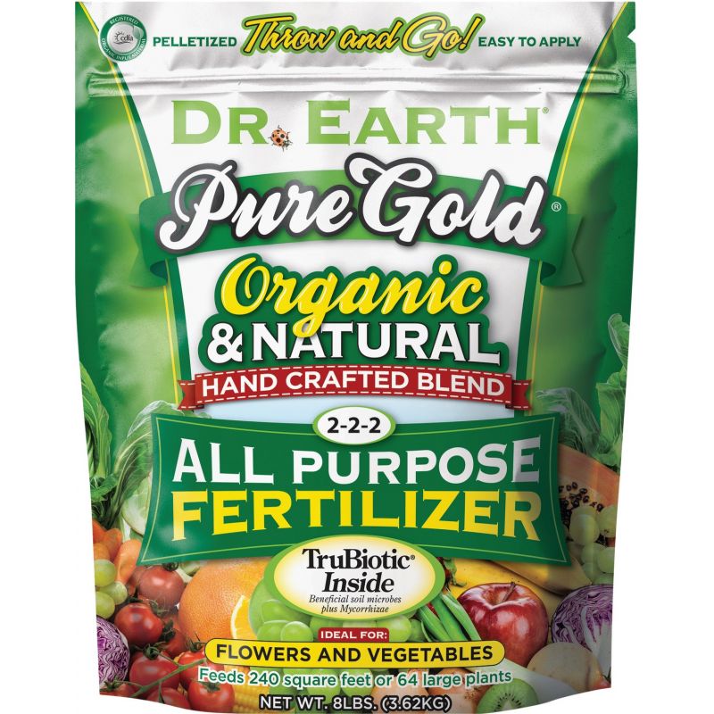 Dr. Earth Pure Gold All Purpose Organic Dry Plant Food 8 Lb.