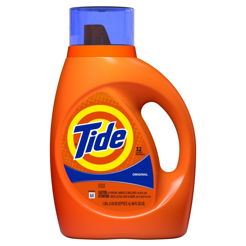 Tide 40213 Laundry Detergent, 42 oz, Bottle, Liquid, Original Blue