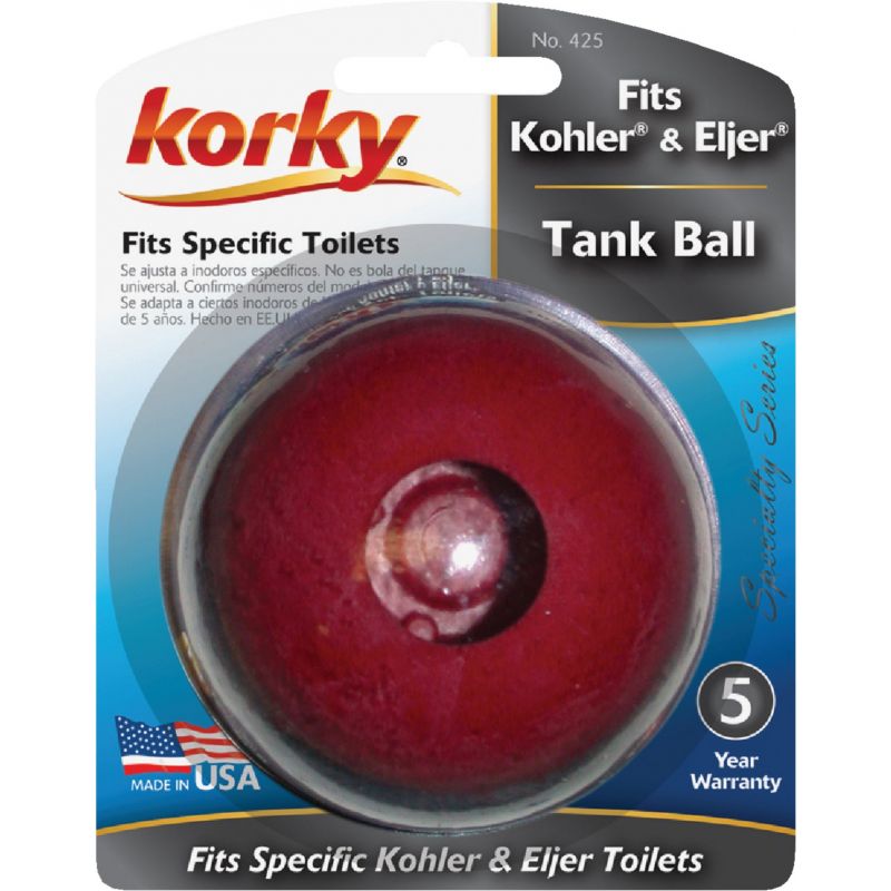 Kohler And Eljer Tank Ball By Korky Red