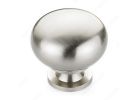 Richelieu Classic Series BP4923175 Knob, 1-3/16 in Projection, Brass, Brushed Nickel 1-1/4 In, Gray, Traditional