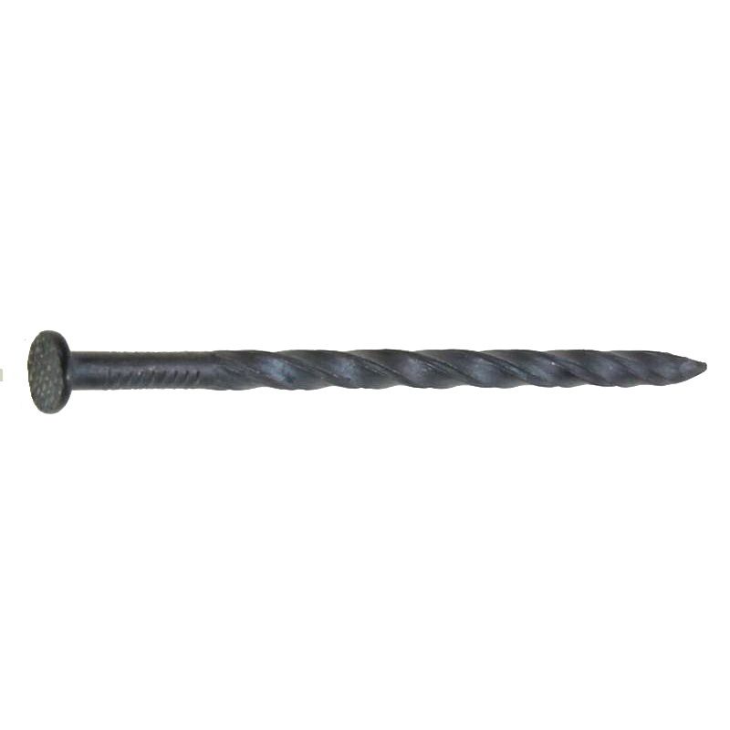 MAZE H528S050 Post and Frame Nail, Hand Drive, 40D, 5 in L, Steel, Brite, Spiral Shank, 50 lb 40D