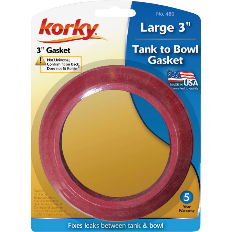 Korky Large 3&quot; Toilet Tank To Bowl Gasket 4-1/2&#039;&#039; OD X 3-1/4&#039;&#039; ID X 1-1/8&#039;&#039; H