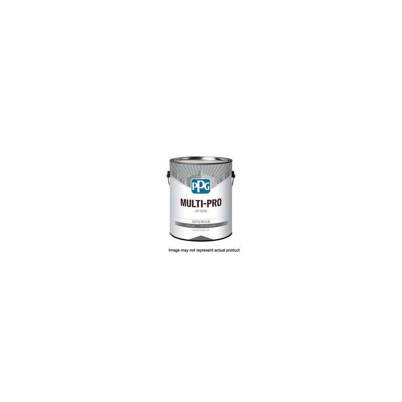 PPG 47-104/05 Interior Paint, Flat Sheen, Shell White, 5 gal, 400 sq-ft Coverage Area Shell White