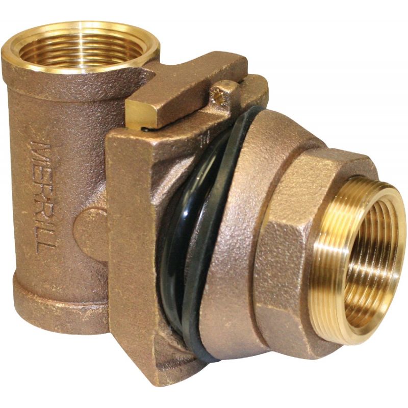 Merrill No-Lead Brass Pitless Adapter 1-1/4 In. X 1-1/4 In. FPT