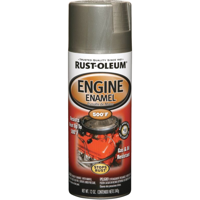 Rust-Oleum Stops Rust Enamel Engine Paint Aluminum, 12 Oz.