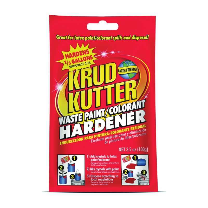 Krud Kutter PH3512 Waste Paint Hardener, Solid, Mild, Clear, 3.5 oz, Bag Clear