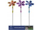 Alpine Colorful Glass Flower &amp; Gem Wind Spinner Stake Multi (Pack of 9)