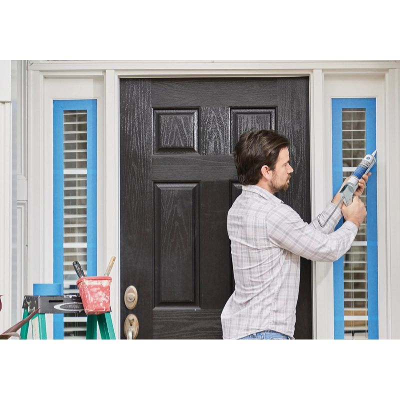 GE Siliconized Acrylic Advanced Window &amp; Door Latex Caulk Clear, 10.1 Oz.