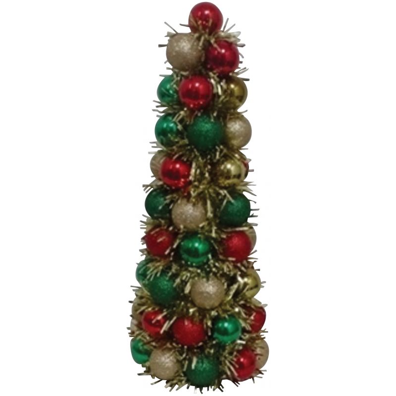 Youngcraft Shatterproof Cone Specialty Tree Gold, Green, Red