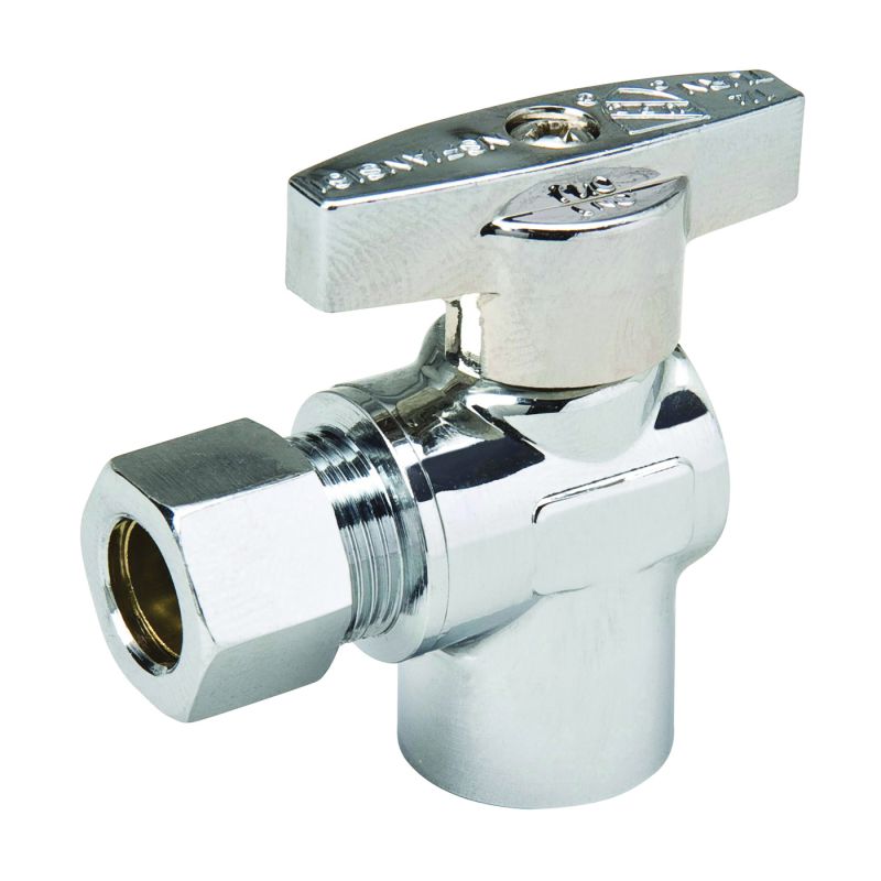 Southland 190-432HC Stop Valve, 3/8 x 1/2 in Connection, Compression x Sweat, 125 psi Pressure, Brass Body