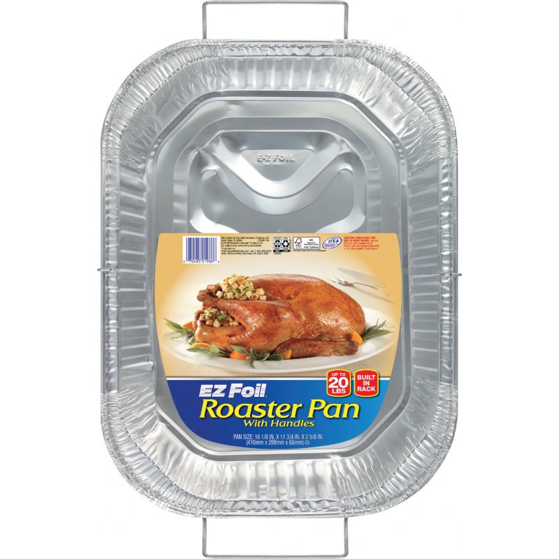 EZ Foil Crown Classic Rack &#039;N&#039; Roast Roaster Pan With Handles (Pack of 12)