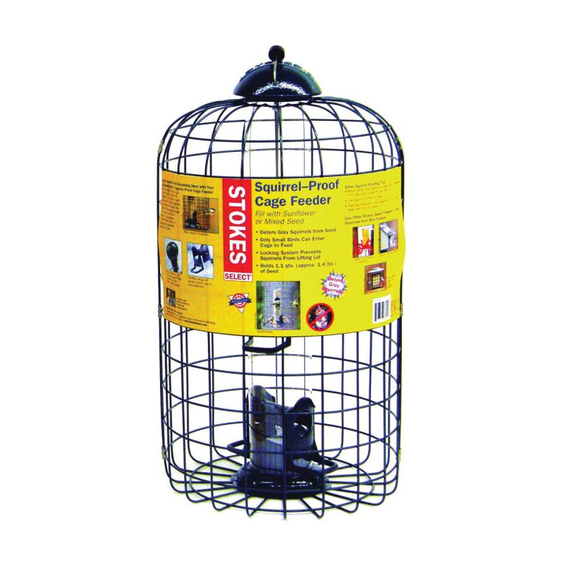 Stokes Select 38002 Wild Bird Feeder, 17-13/16 in H, 1.1 qt, Black, Hanging Mounting Black