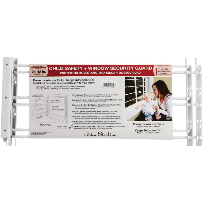 John Sterling Corp Child Safety &amp; Window Security Guard White (Pack of 2)