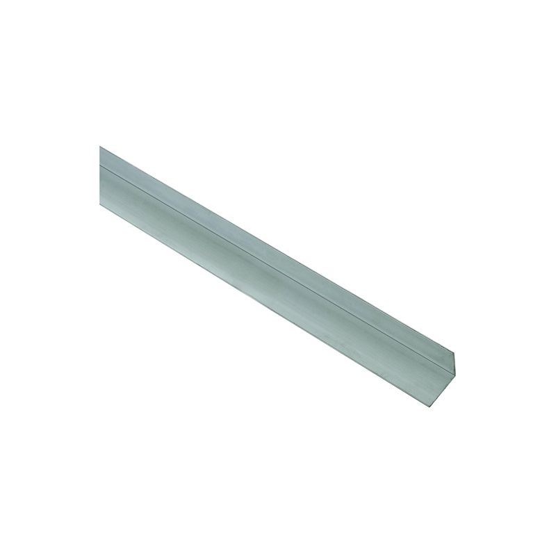 Stanley Hardware 4203BC Series N247-361 Angle Stock, 1-1/2 in L Leg, 72 in L, 1/16 in Thick, Aluminum, Mill