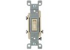 Leviton 2653-2I Toggle Switch, 15 A, 120 V, 3 -Position, Thermoplastic Housing Material, Ivory Ivory
