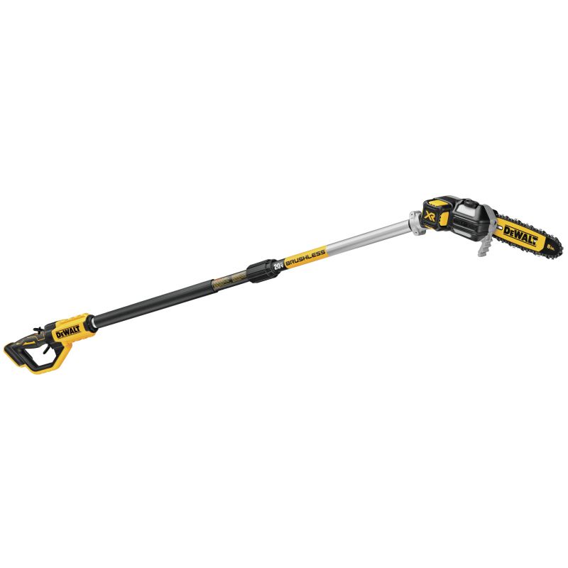 DeWALT DCPS620B Pole Saw, 20 V, Plastic Pole, Comfort-Grip Handle, 8 in OAL Black/Yellow