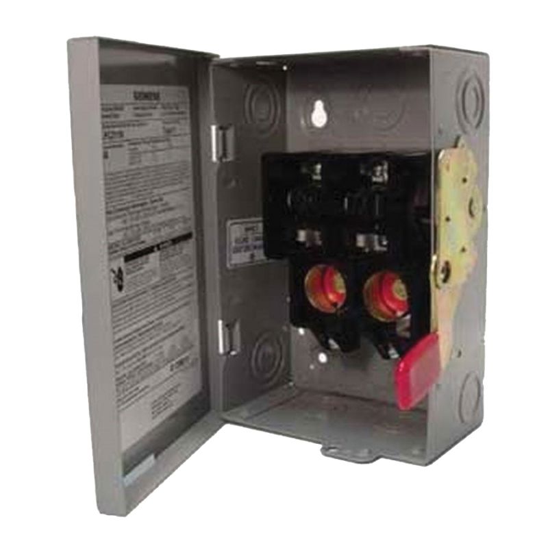 Siemens LFC211N Safety Switch, 2 -Pole, 30 A, 120/240 VAC, Padlock-Off Actuator, Lug Terminal
