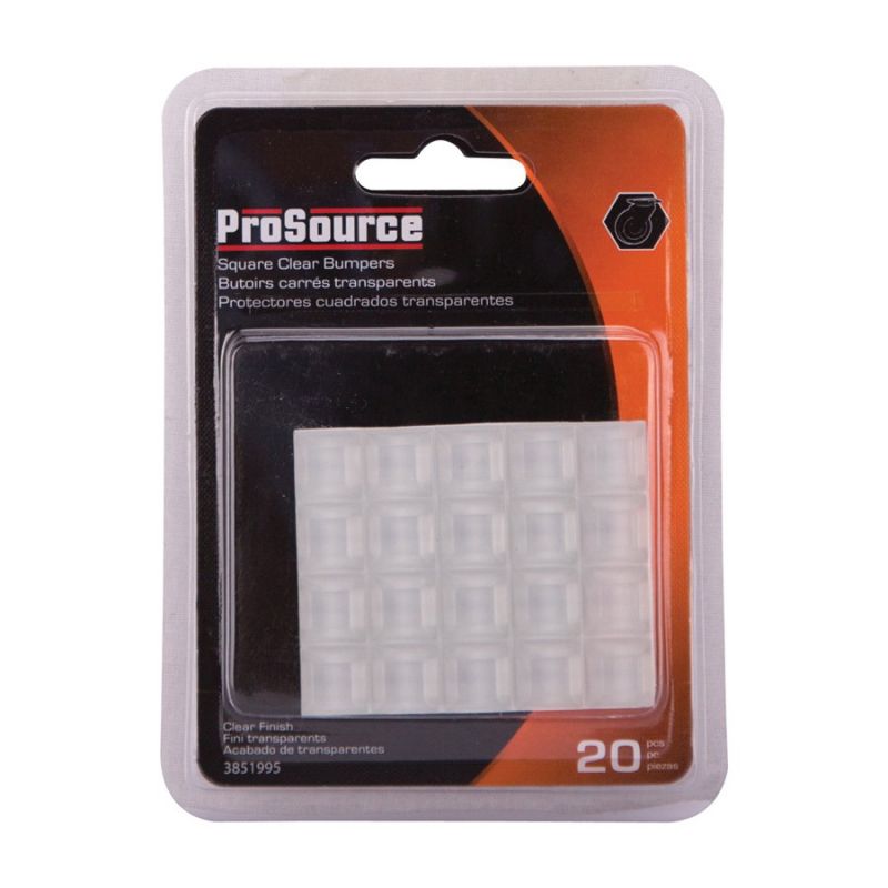 Prosource FE-50770-PS Furniture Bumper Pad, 1/2 in, Square, PU 1/2 In