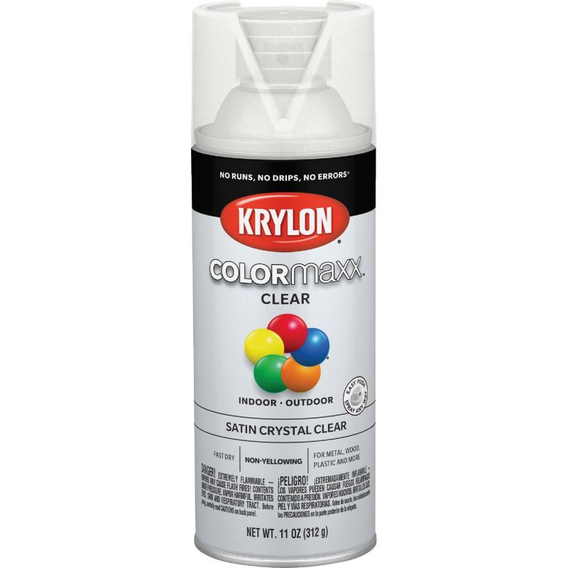 Krylon ColorMaxx Spray Paint + Primer Crystal Clear, 11 Oz.