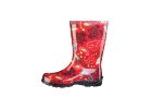 Sloggers 5004RD-07 Rain and Garden Boots, 7 in, Paisley, Red 7 In, Red