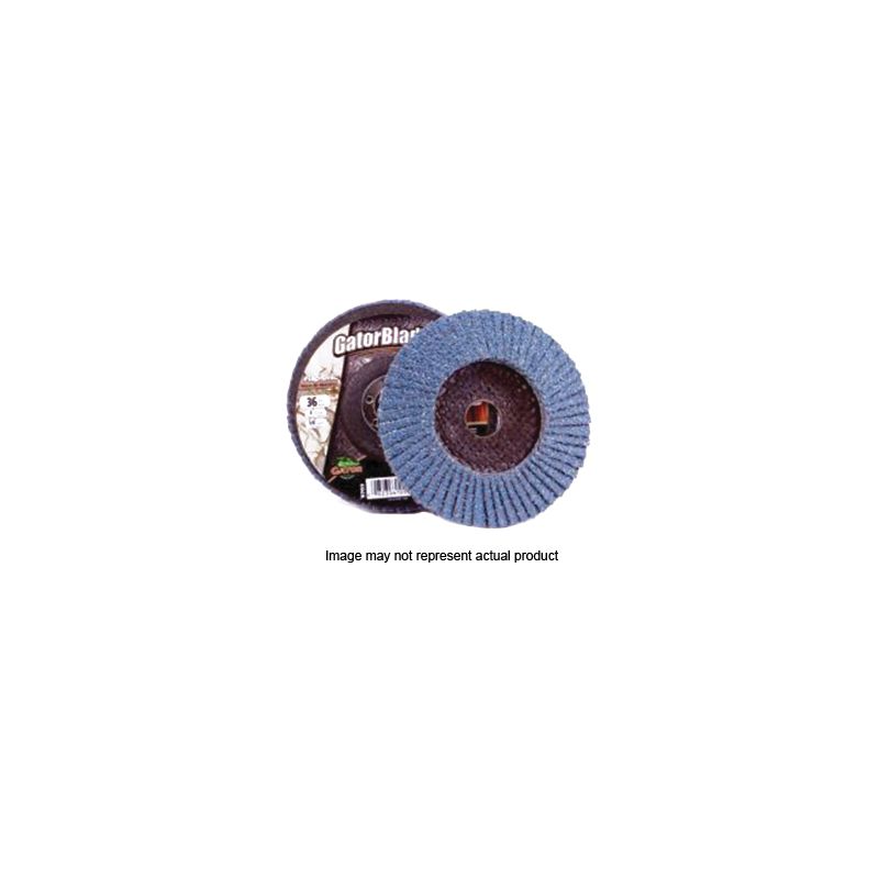 GatorBlade 9708 Flap Disc, 4 in Dia, 5/8 in Arbor, 80 Grit, Zirconium Oxide Abrasive