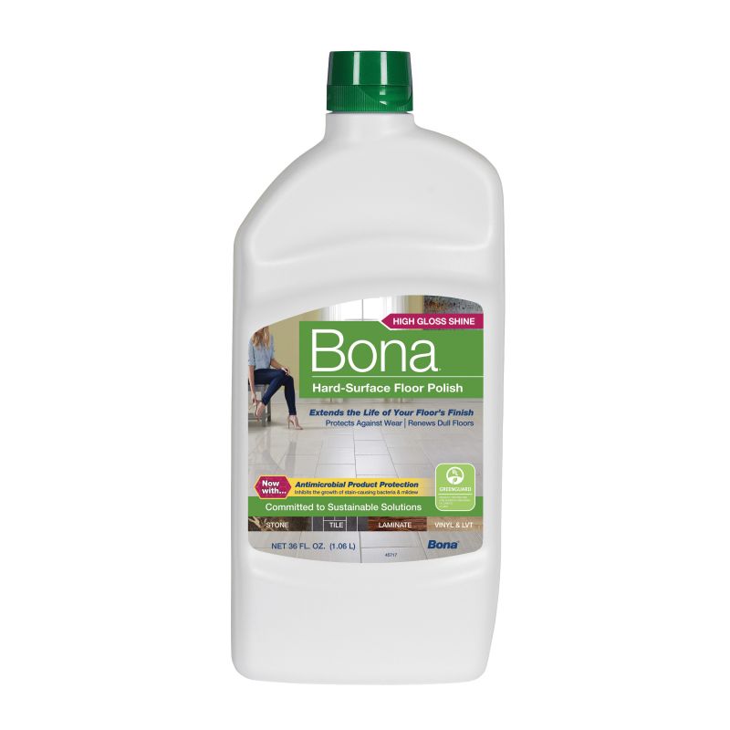 Bona WP511059001 Floor Polish, 36 oz, Liquid, White White