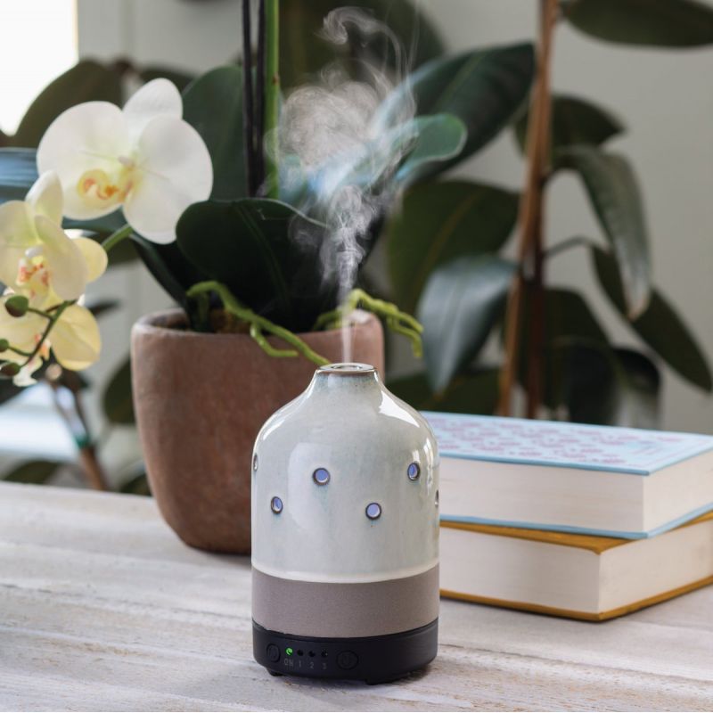 Candle Warmers Airome Ultra Sonic Essential Oil Diffuser with Timer 100 Ml, Gray