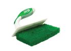 Libman 1161 Tile and Tub Scrub, Recycled Plastic Abrasive, 6 in L, 3 in W, Green/White Green/White