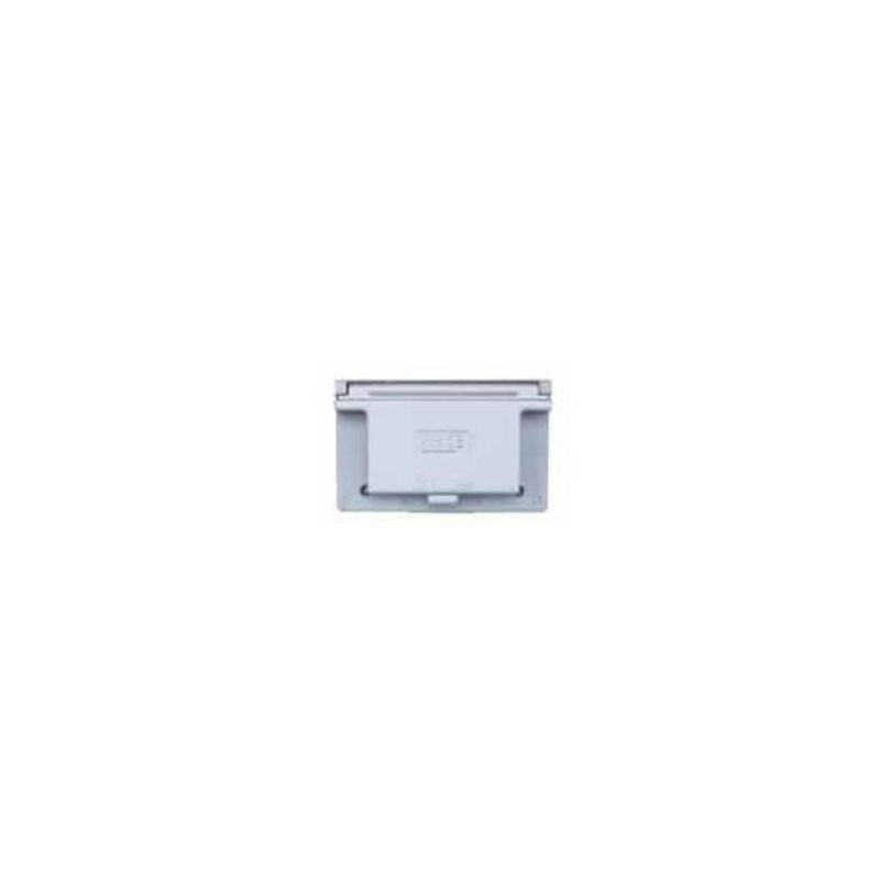 BWF FG-1DCV Cover, 4-9/16 in L, 4-9/16 in W, Rectangular, Metal, Gray, Powder-Coated Gray