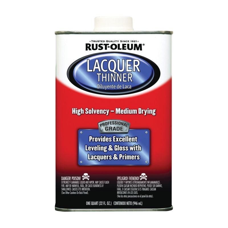 Rust-Oleum 253307 Lacquer Thinner, Liquid, Solvent, Clear, 1 qt, Can Clear