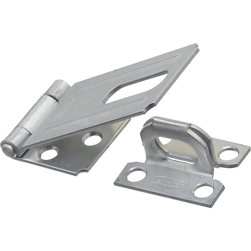 National Hardware V30 Series N102-277 Safety Hasp, 3-1/4 in L, 1-1/2 in W, Steel, Zinc, 0.44 in Dia Shackle